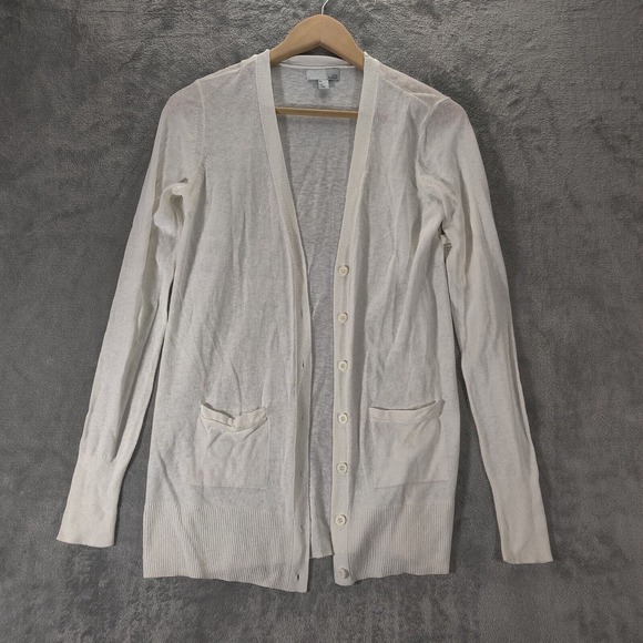 14th & Union Cardigan Women's XS White Petite New With Tags With Small Stain - Picture 1 of 7